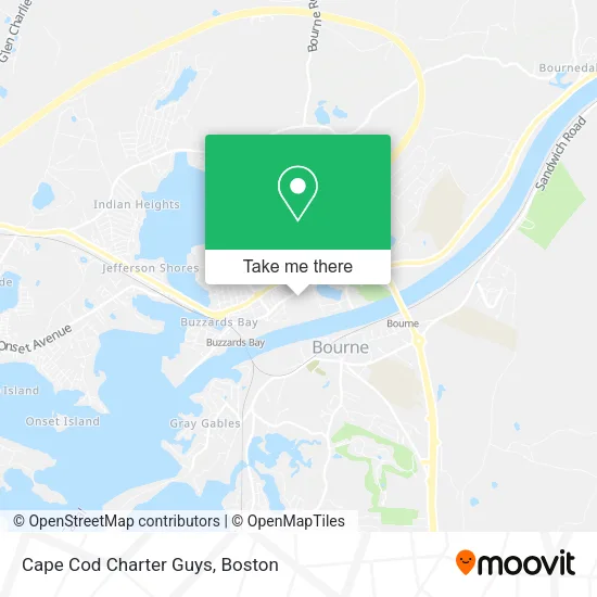 Mapa de Cape Cod Charter Guys