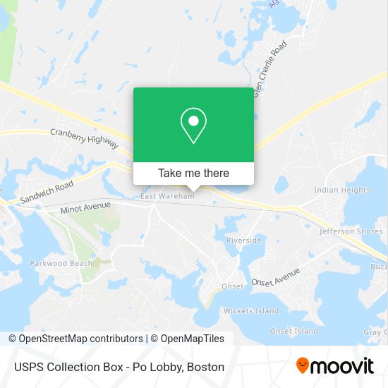 USPS Collection Box - Po Lobby map