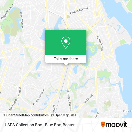 USPS Collection Box - Blue Box map