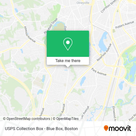 USPS Collection Box - Blue Box map