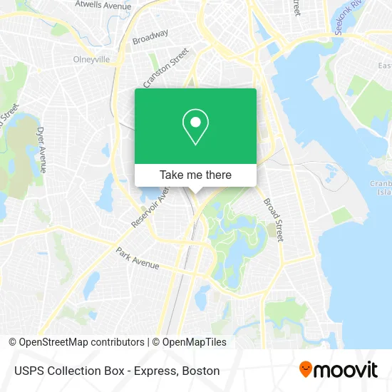 USPS Collection Box - Express map