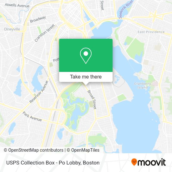 USPS Collection Box - Po Lobby map