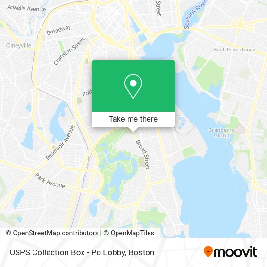 Mapa de USPS Collection Box - Po Lobby