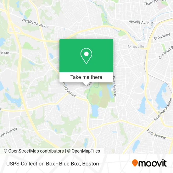 Mapa de USPS Collection Box - Blue Box