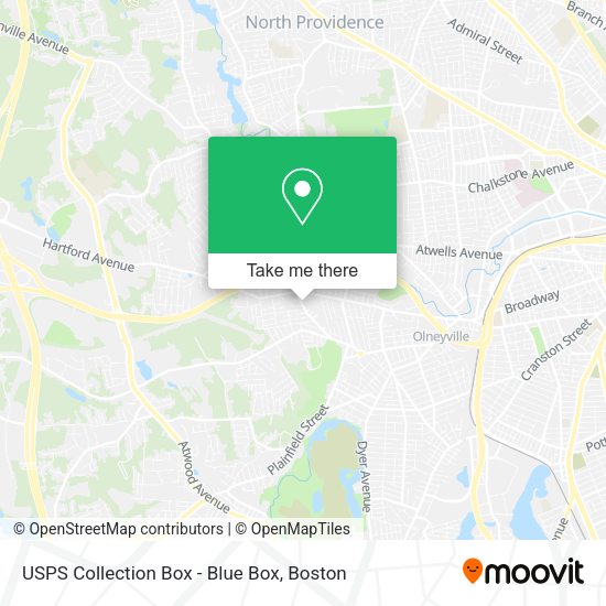 USPS Collection Box - Blue Box map
