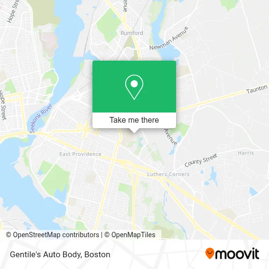 Gentile's Auto Body map