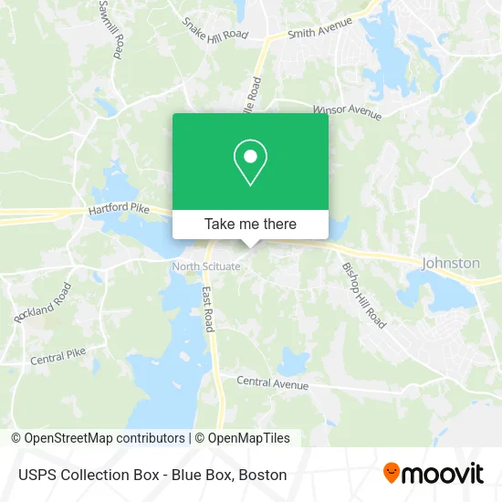 USPS Collection Box - Blue Box map