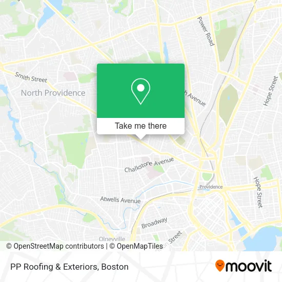 PP Roofing & Exteriors map