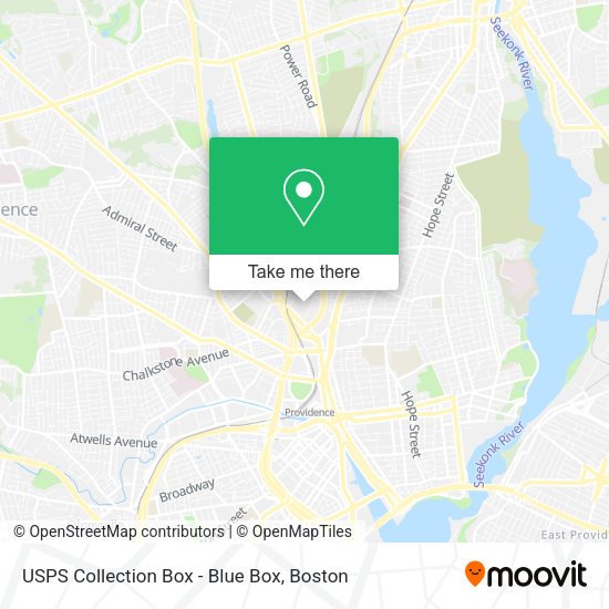 USPS Collection Box - Blue Box map