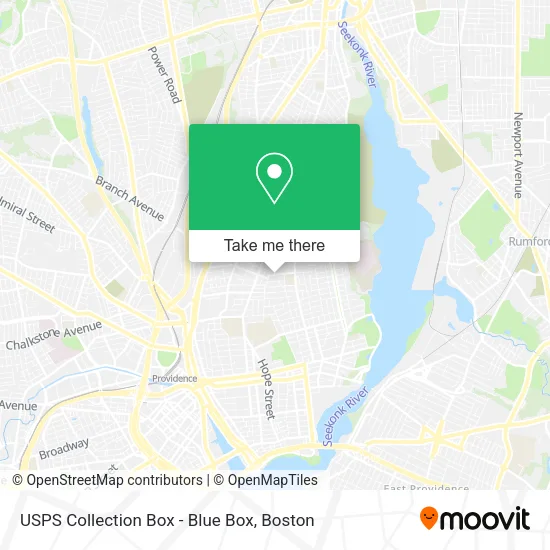Mapa de USPS Collection Box - Blue Box