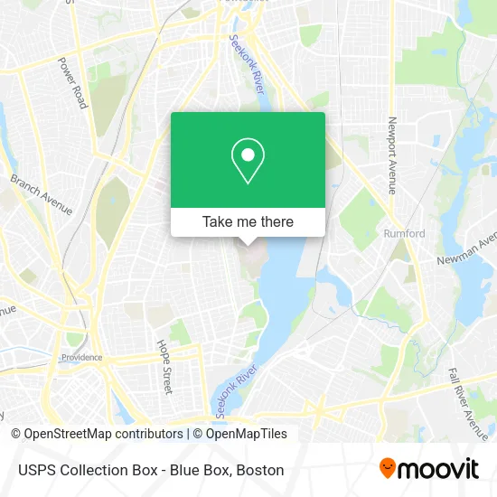 USPS Collection Box - Blue Box map