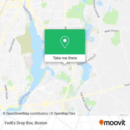 FedEx Drop Box map