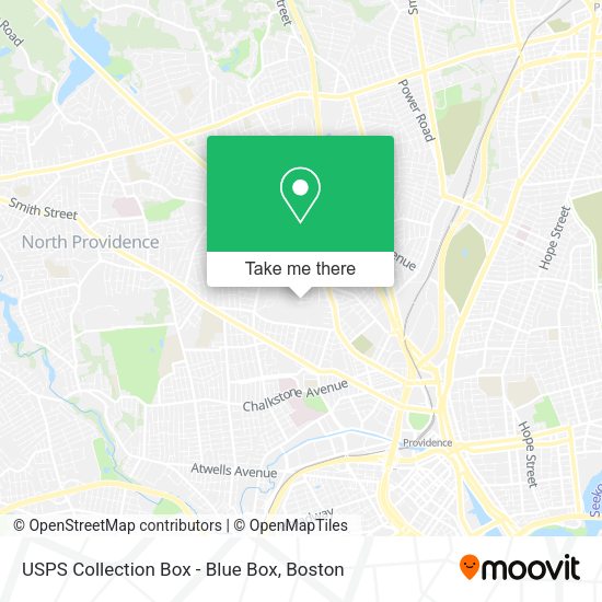 USPS Collection Box - Blue Box map