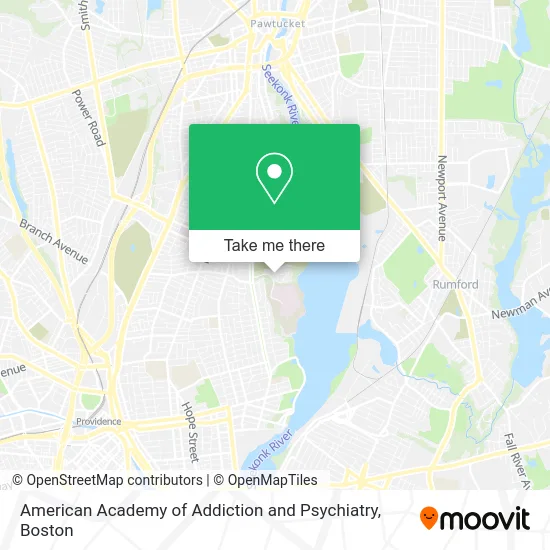 American Academy of Addiction and Psychiatry map