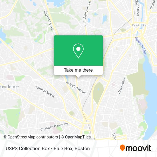 USPS Collection Box - Blue Box map