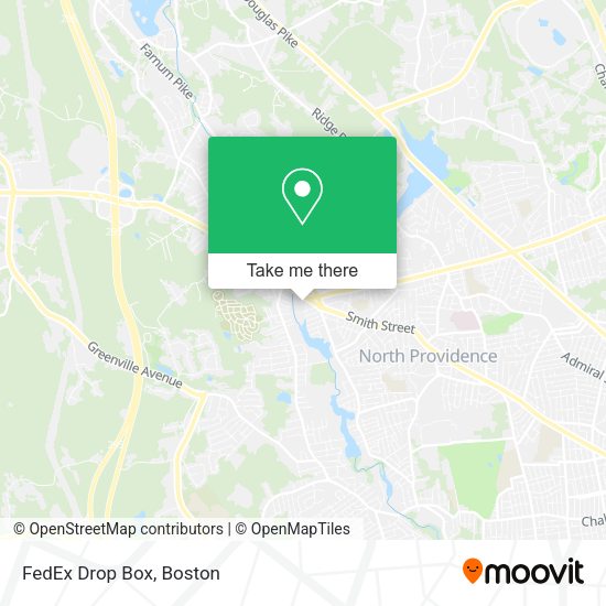 FedEx Drop Box map