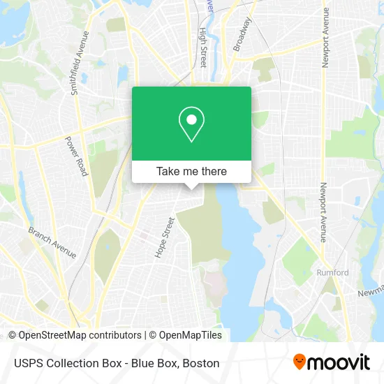 USPS Collection Box - Blue Box map
