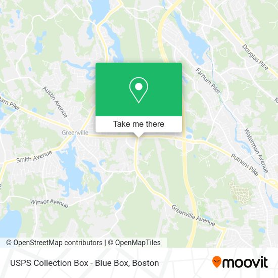 USPS Collection Box - Blue Box map