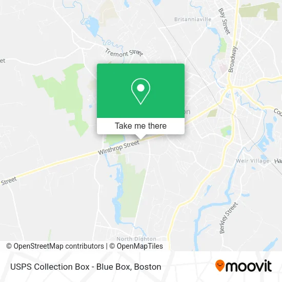 Mapa de USPS Collection Box - Blue Box
