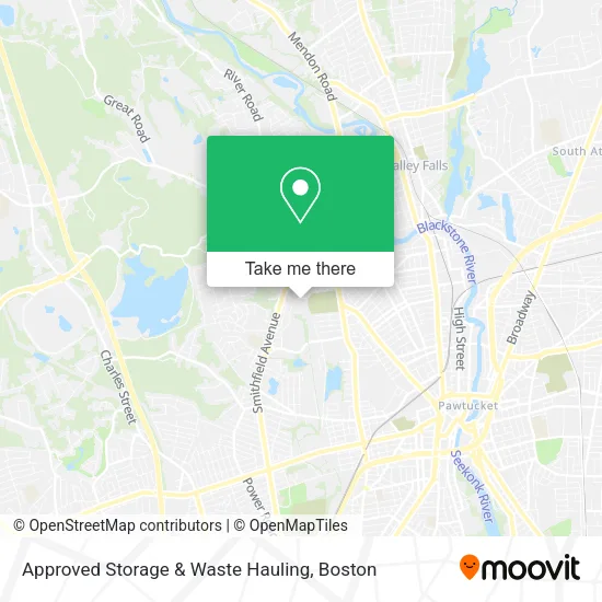 Mapa de Approved Storage & Waste Hauling