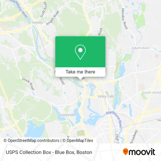 USPS Collection Box - Blue Box map