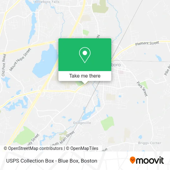 USPS Collection Box - Blue Box map