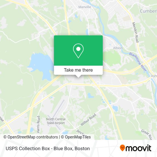 USPS Collection Box - Blue Box map