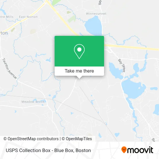 Mapa de USPS Collection Box - Blue Box