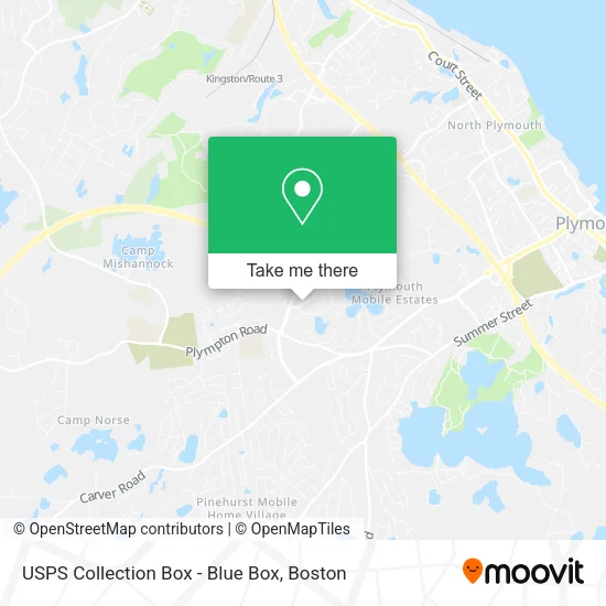 USPS Collection Box - Blue Box map