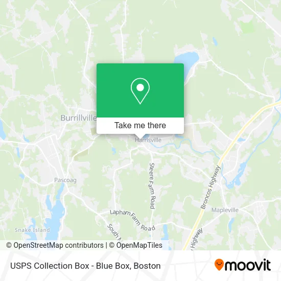 Mapa de USPS Collection Box - Blue Box