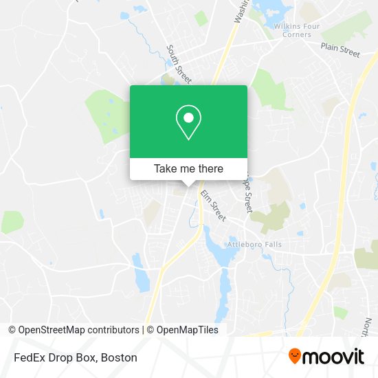 FedEx Drop Box map