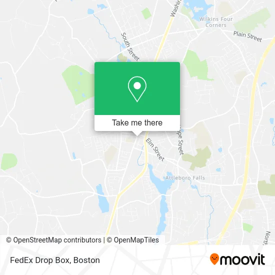 Mapa de FedEx Drop Box