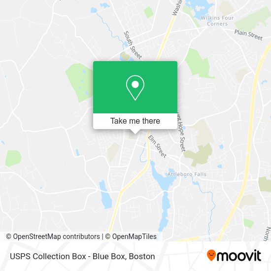USPS Collection Box - Blue Box map