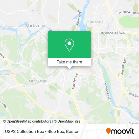USPS Collection Box - Blue Box map