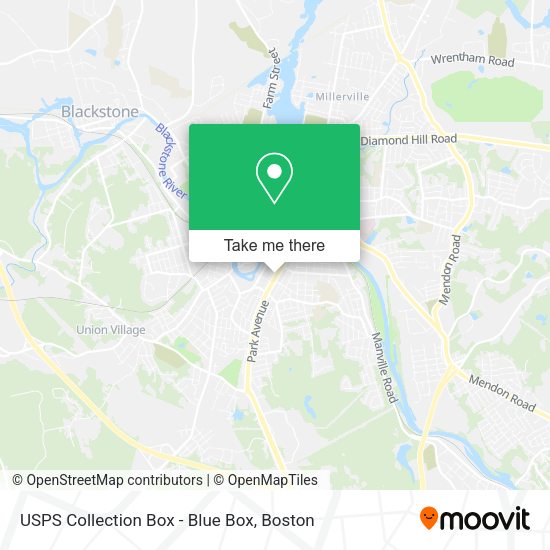 USPS Collection Box - Blue Box map