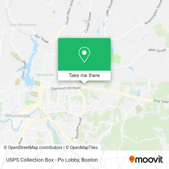 Mapa de USPS Collection Box - Po Lobby