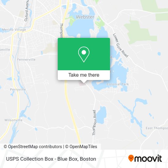 USPS Collection Box - Blue Box map
