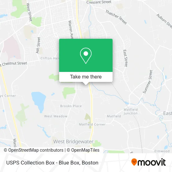 USPS Collection Box - Blue Box map