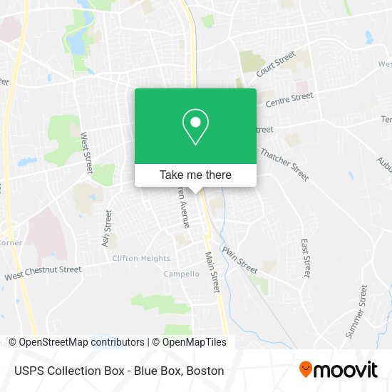 USPS Collection Box - Blue Box map