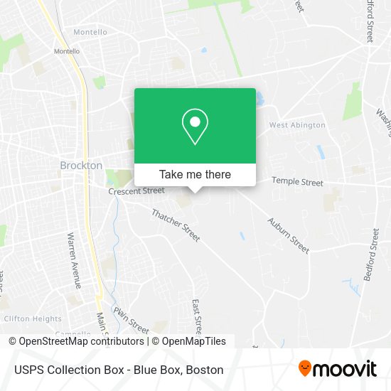 USPS Collection Box - Blue Box map