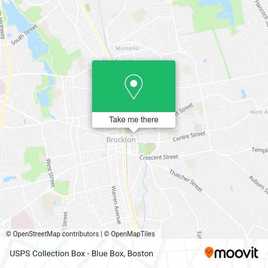 USPS Collection Box - Blue Box map