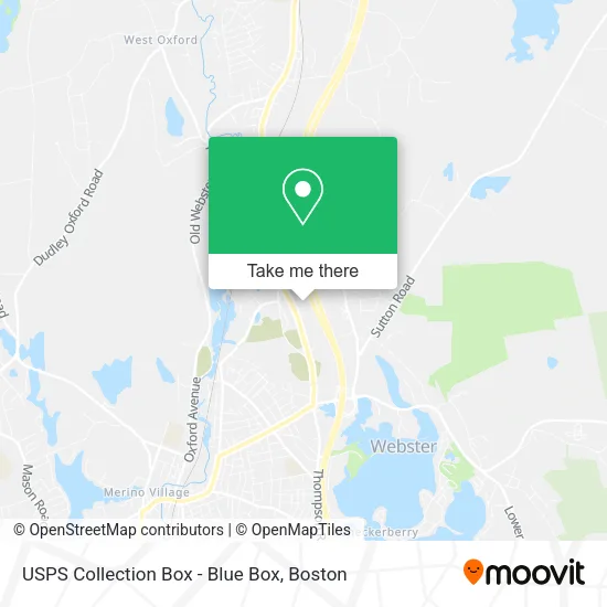 Mapa de USPS Collection Box - Blue Box