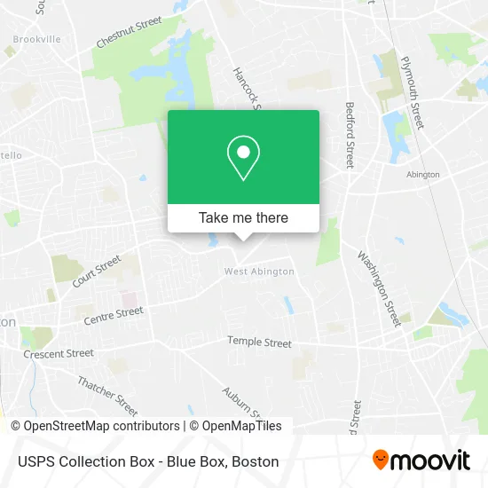USPS Collection Box - Blue Box map