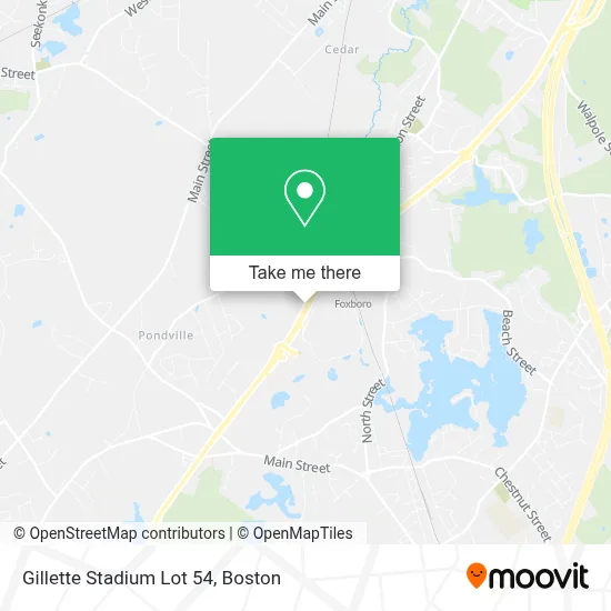 Gillette Stadium Lot 54 map