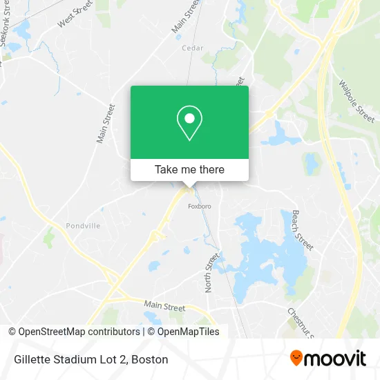 Gillette Stadium Lot 2 map