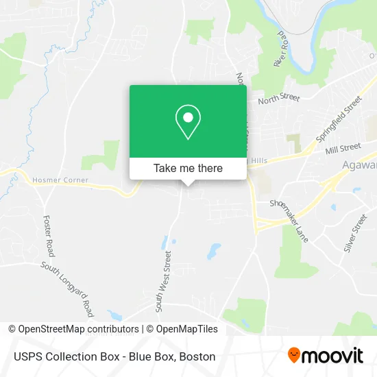USPS Collection Box - Blue Box map