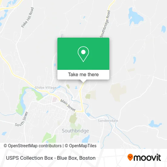 USPS Collection Box - Blue Box map