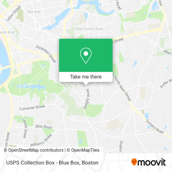 USPS Collection Box - Blue Box map