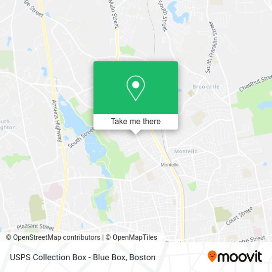 USPS Collection Box - Blue Box map