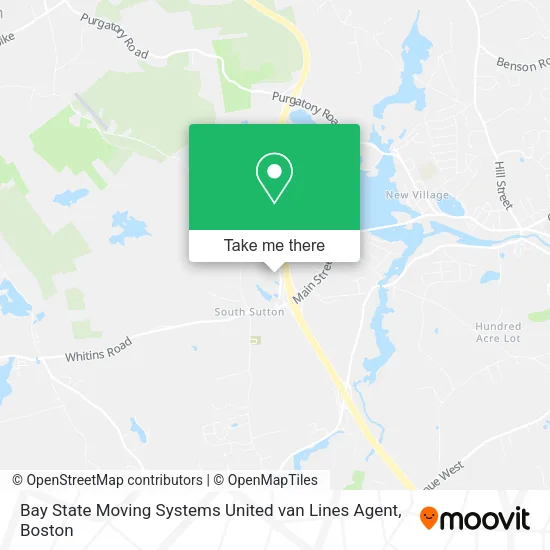 Bay State Moving Systems United van Lines Agent map